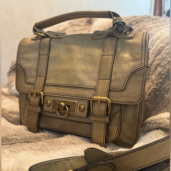 Frye Crossbody/Messenger Bag light Moss/Brown Color Rare Find